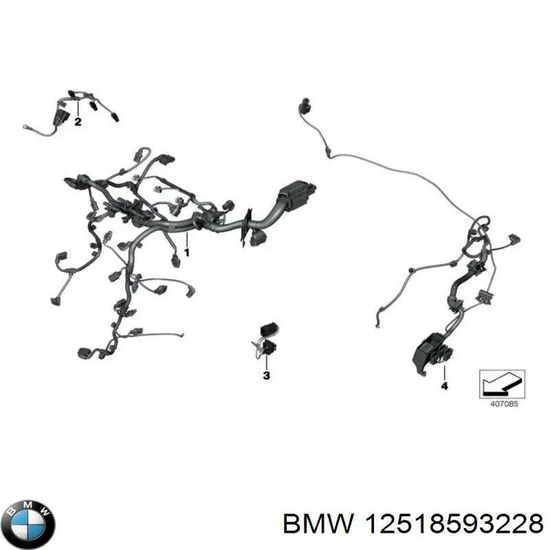 Джгут проводів моторного відсіку BMW 12518593228 ціна, від 57.00 USD