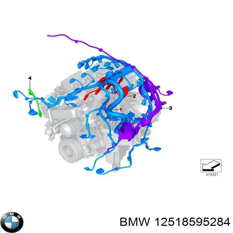12518595284 BMW Електропроводка моторного віддсіка