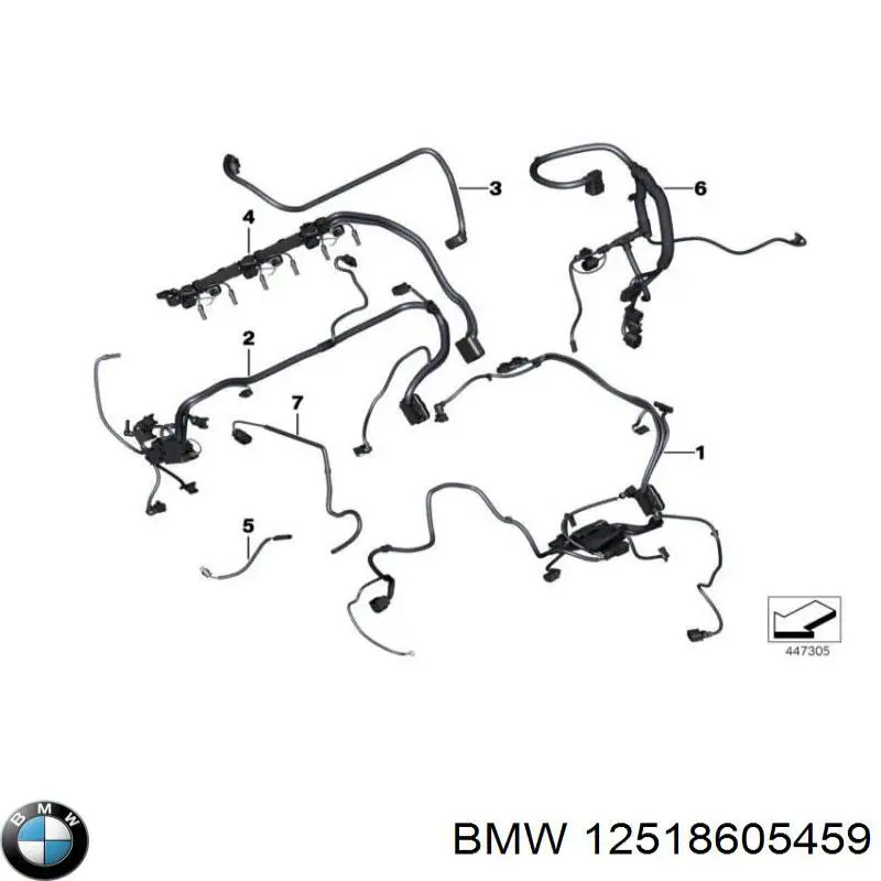 12518645494 BMW Електропроводка моторного віддсіка