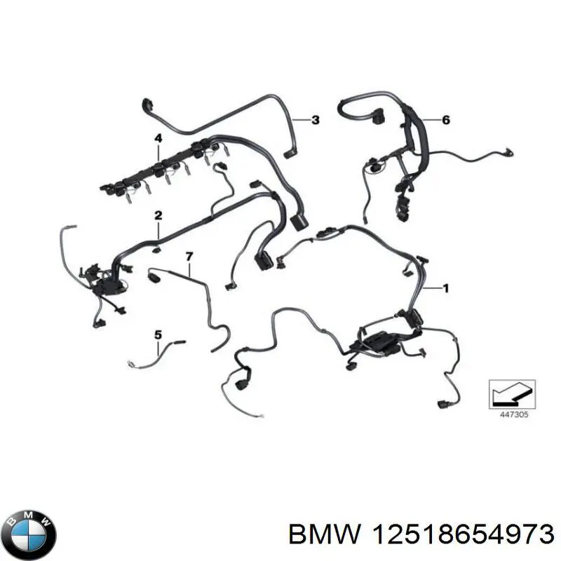 Джгут проводів моторного відсіку BMW 12518654973 ціна, від 62.08 USD