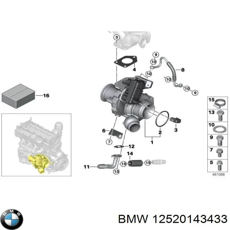  BMW 12520143433 ціна, від 3.20 USD