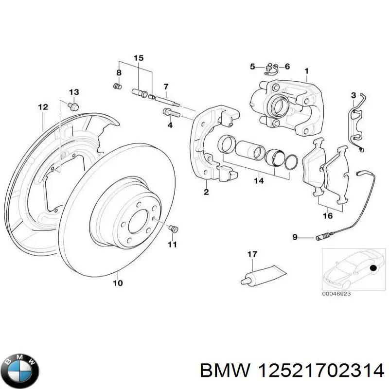  BMW 12521702314 ціна, від 24.46 USD