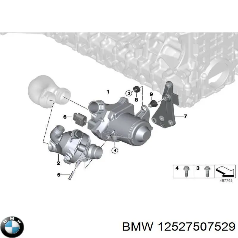 Купити 12527507529 BMW Роз'єм (фішка) клапана EGR