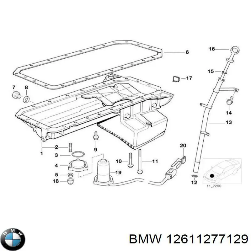 Ущільнююче кільце датчика рівня олії на BMW 5 (E28)
