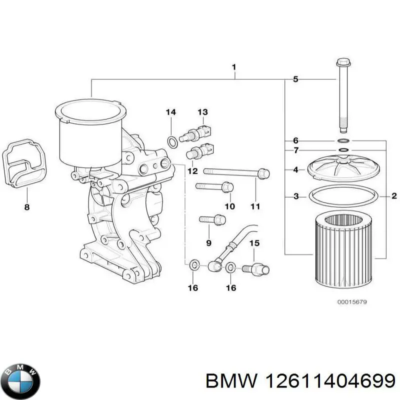 12611404699 BMW Датчик температури масла двигуна