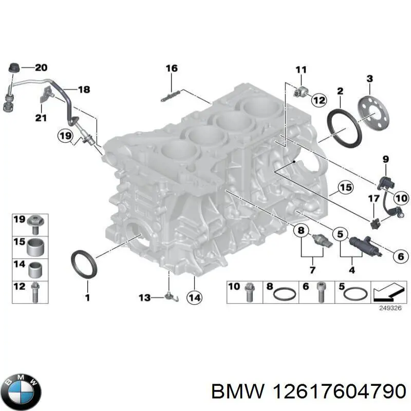 Ущільнююче кільце датчика рівня олії BMW 12617604790 ціна, від 3.85 USD