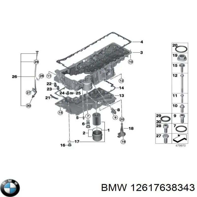 12617638343 BMW датчик рівня масла двигуна