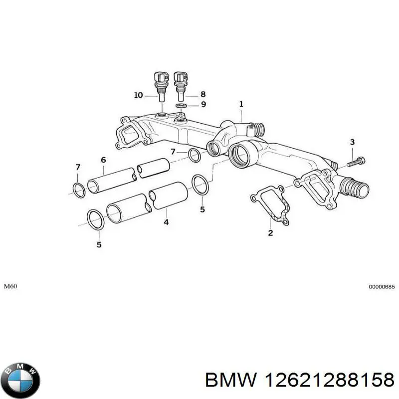 12621288158 BMW датчик температури охлоджуючої рідини, на прилад