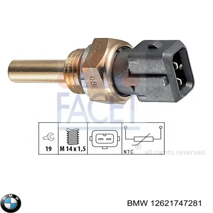 Купити 12621747281 BMW Датчик температури охолоджуючої рідини