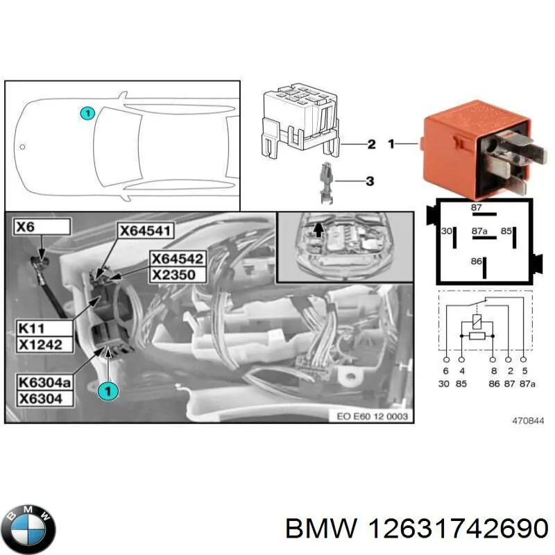 Реле електричне багатофункціональне BMW 1742690 ціна, від 10.13 USD
