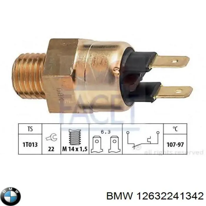 Купити 12632241342 BMW Датчик включення вентилятора