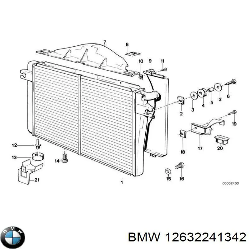 Термо-датчик включення вентилятора радіатора 12632241342 BMW