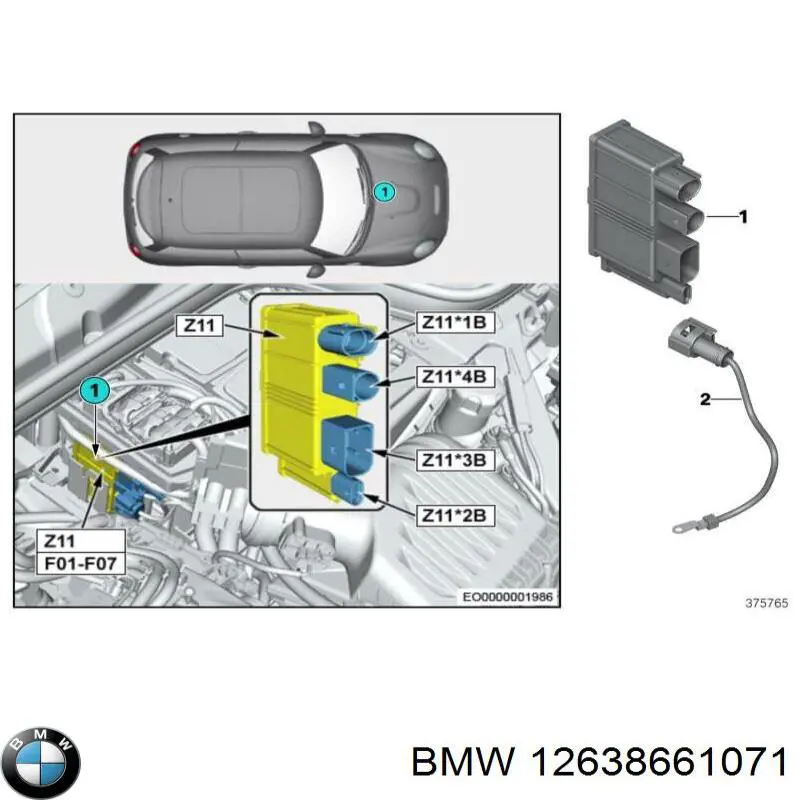 8661071 BMW Модуль керування (ЕБК) упорскування палива