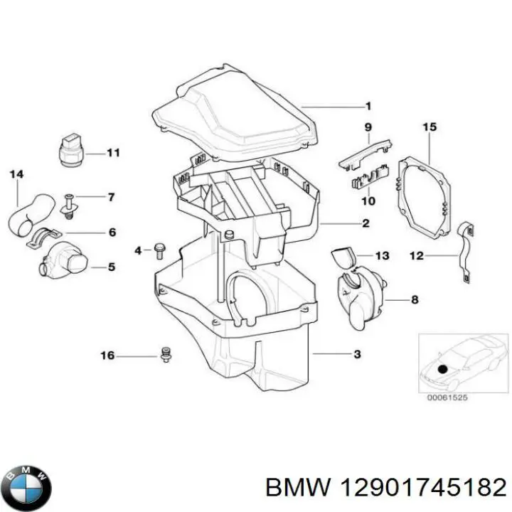 Купити 12901745182 BMW Вентилятор відсіку блока керування