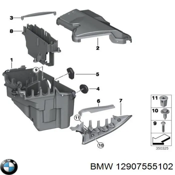 12907555102 BMW Кришка блоку запобіжників