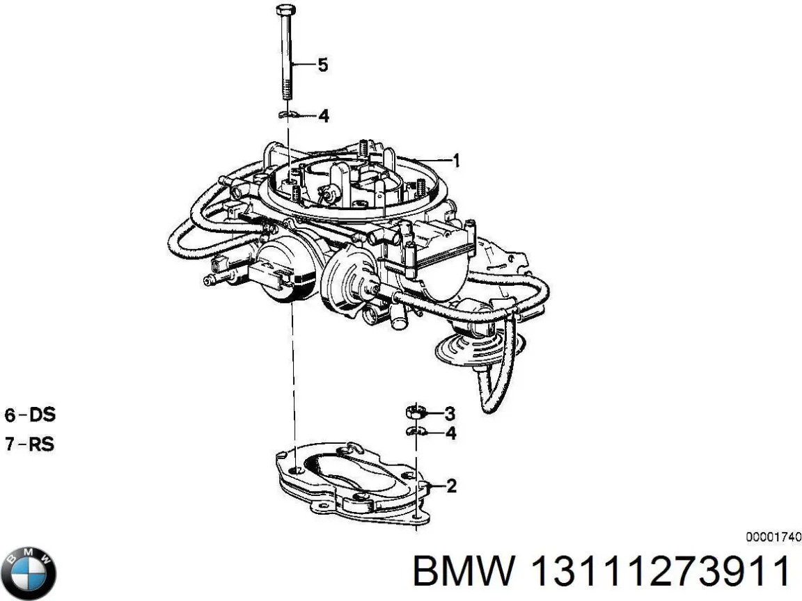 Фланець карбюратора 13111273911 BMW