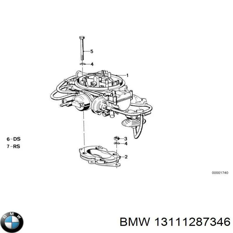 Фланець карбюратора 13111287346 BMW