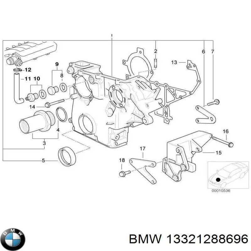 Прокладка кришки горловини, маслозаливної 13321288696 BMW