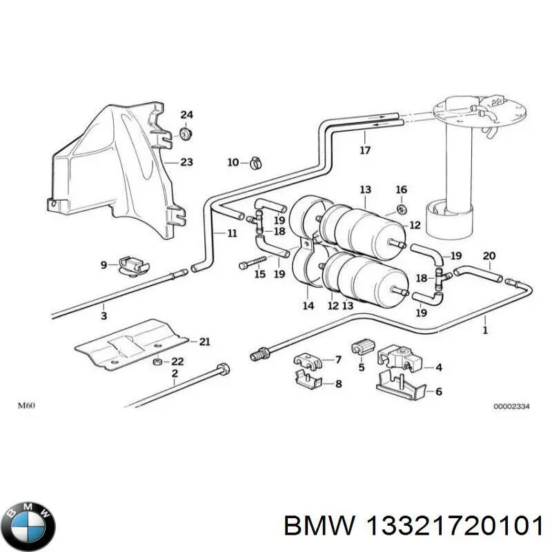 Паливний фільтр 13321720101 BMW