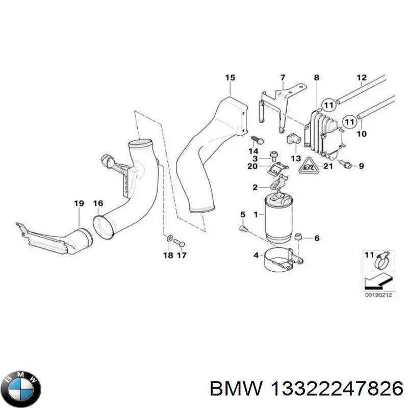 13322247826 BMW Гофра витратоміра повітря