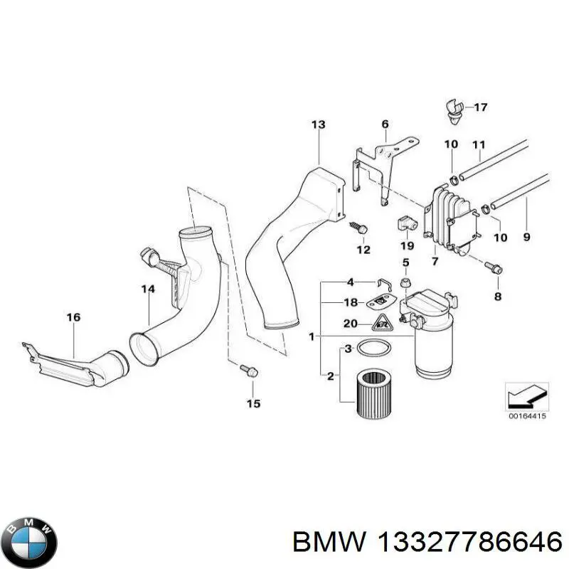 Фільтр тонкого очищення палива BMW 13327786646 ціна, від 369.33 USD