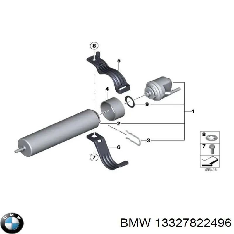 Фільтр тонкого очищення палива BMW 13327822496 ціна, від 25.35 USD