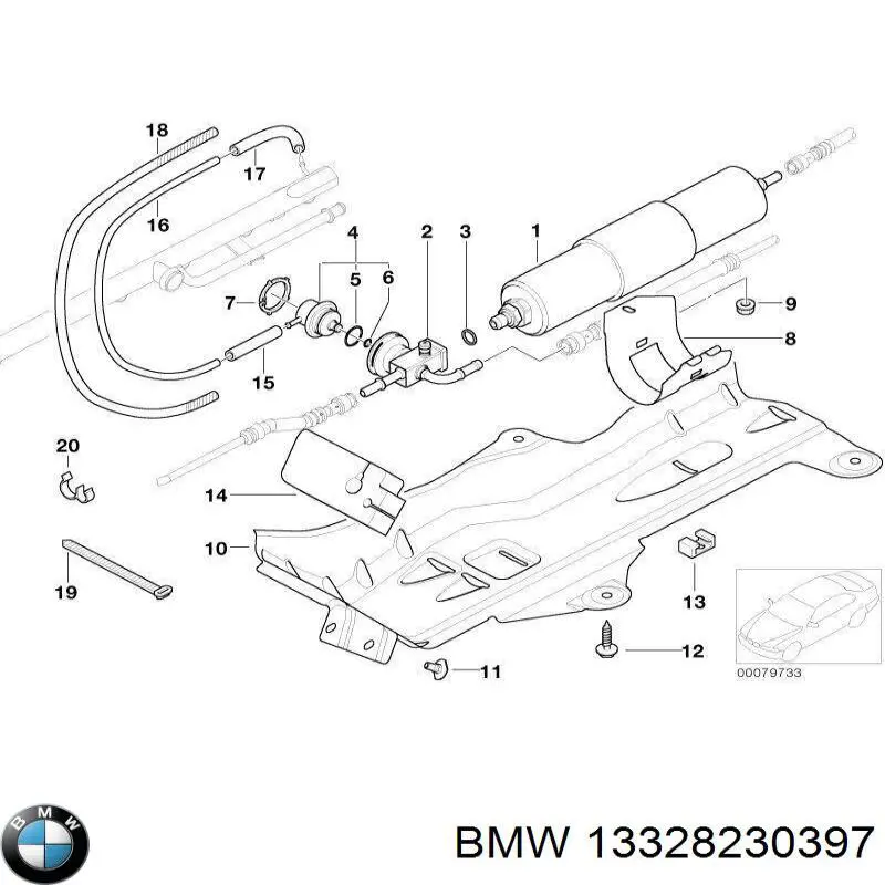 Кришка корпусу паливного фільтра на BMW 3 (E46)