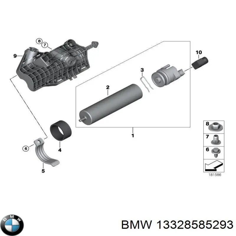 Прокладка корпусу паливного фільтра BMW 13328585293 ціна, від 9.37 USD