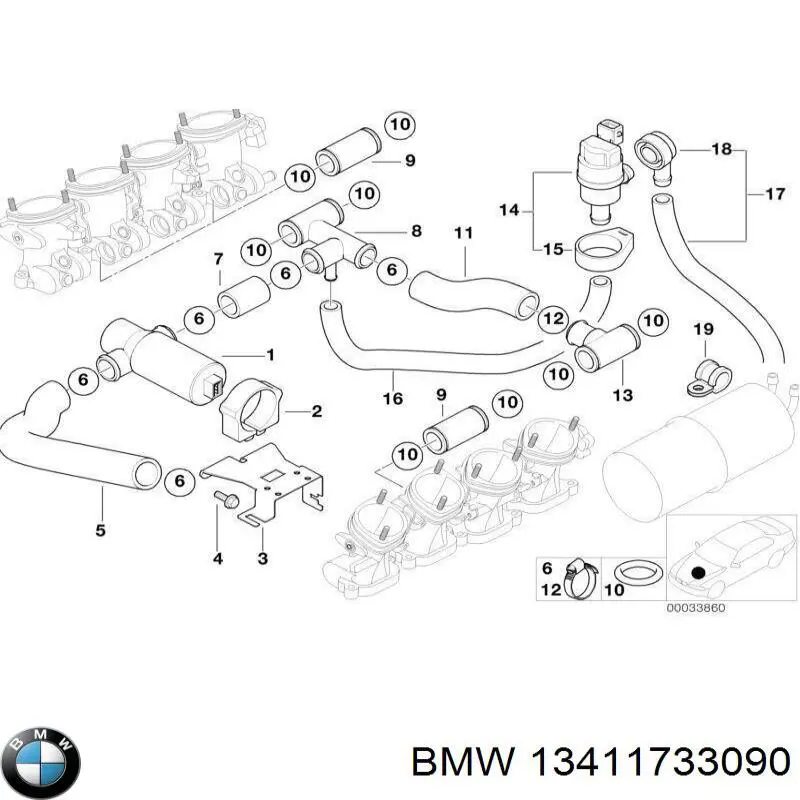 Клапан / регулятор холостого ходу на BMW 8 (E31)