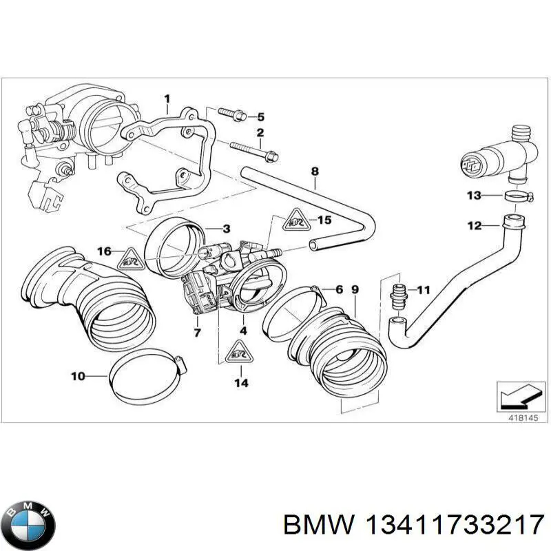 Купити 13411733217 BMW Прокладка клапана вентиляції картера