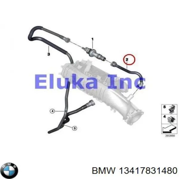 Шланг (патрубок) обігріву дросельної заслінки BMW 13417831480 ціна, від 76.27 USD