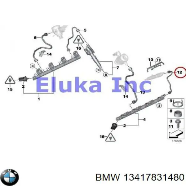 Шланг (патрубок) обігріву дросельної заслінки 13417831480 BMW