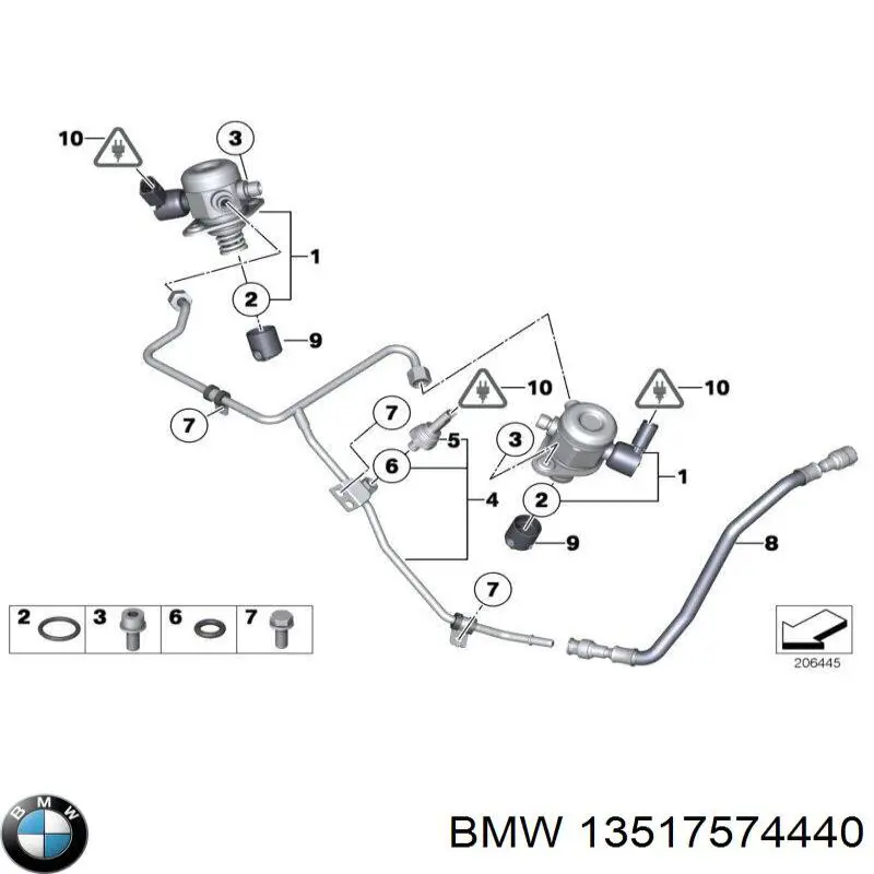 Насос паливний високого тиску BMW 13517574440 ціна, від 272.22 USD