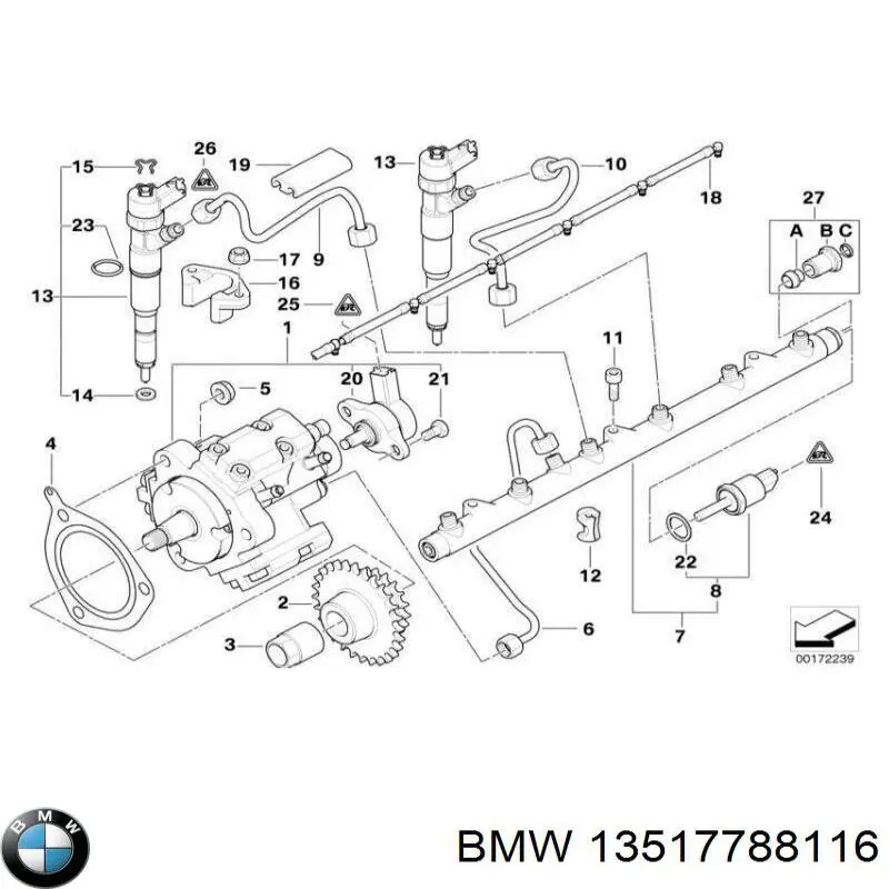 13517788116 BMW насос паливний високого тиску (пнвт - DIESEL)