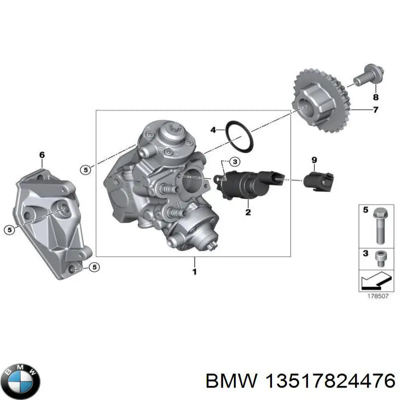 13517824476 BMW Насос паливний високого тиску (ПНВТ)