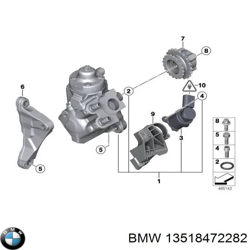 Паливний насос високого тиску 13518511627 BMW
