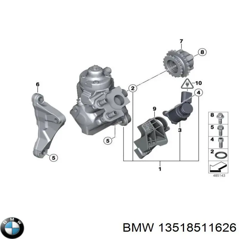 Насос паливний високого тиску BMW 13518511626 ціна, від 380.00 USD