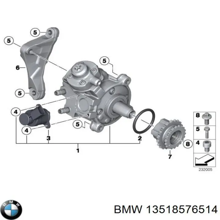 Клапан регулювання тиску, редукційний клапан ПНВТ 13518576514 BMW