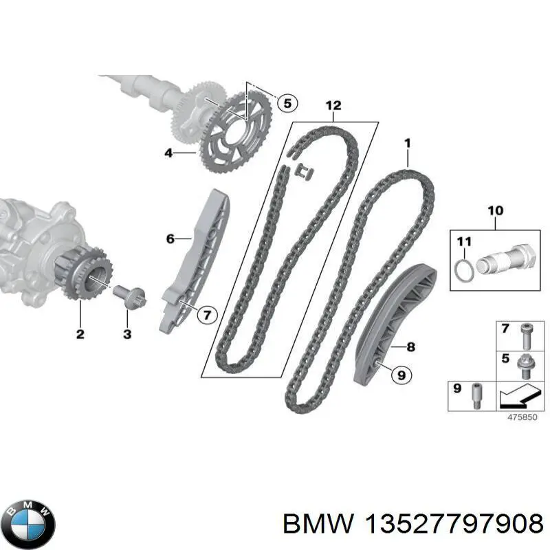 Вісь натягувача привідного ременя 13527797908 BMW