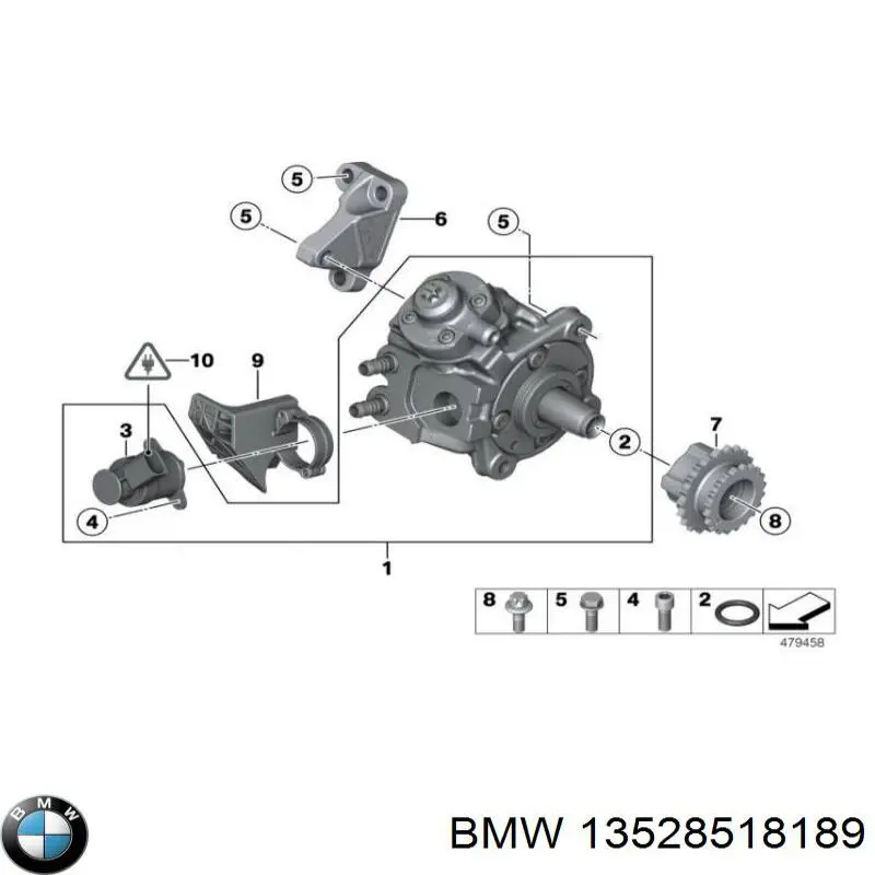 Шестерня приводу ПНВТ на BMW 1 (F40)