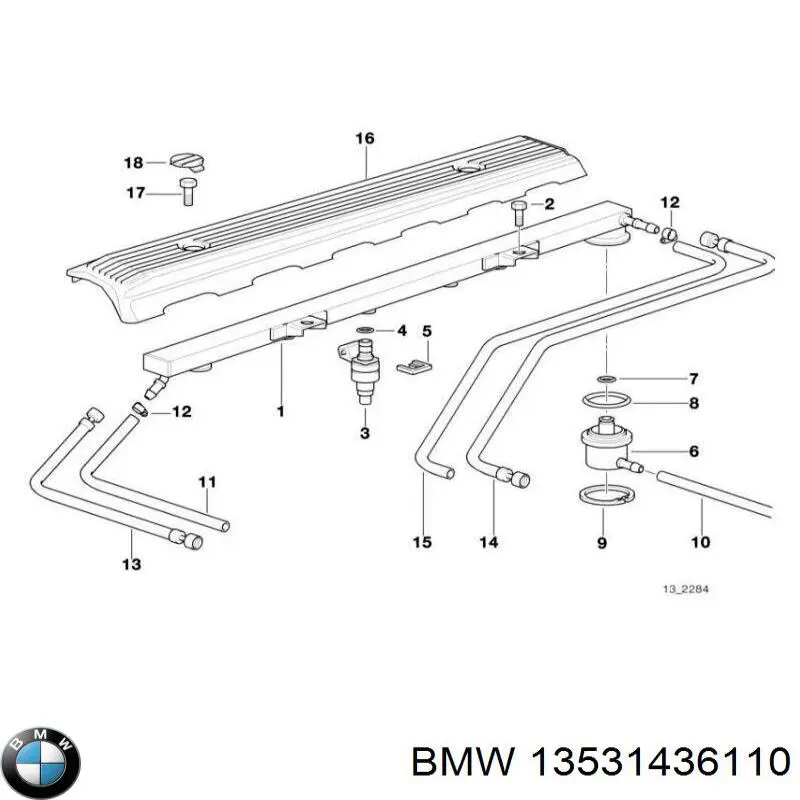 Регулятор тиску палива в паливній рейці BMW 1729319