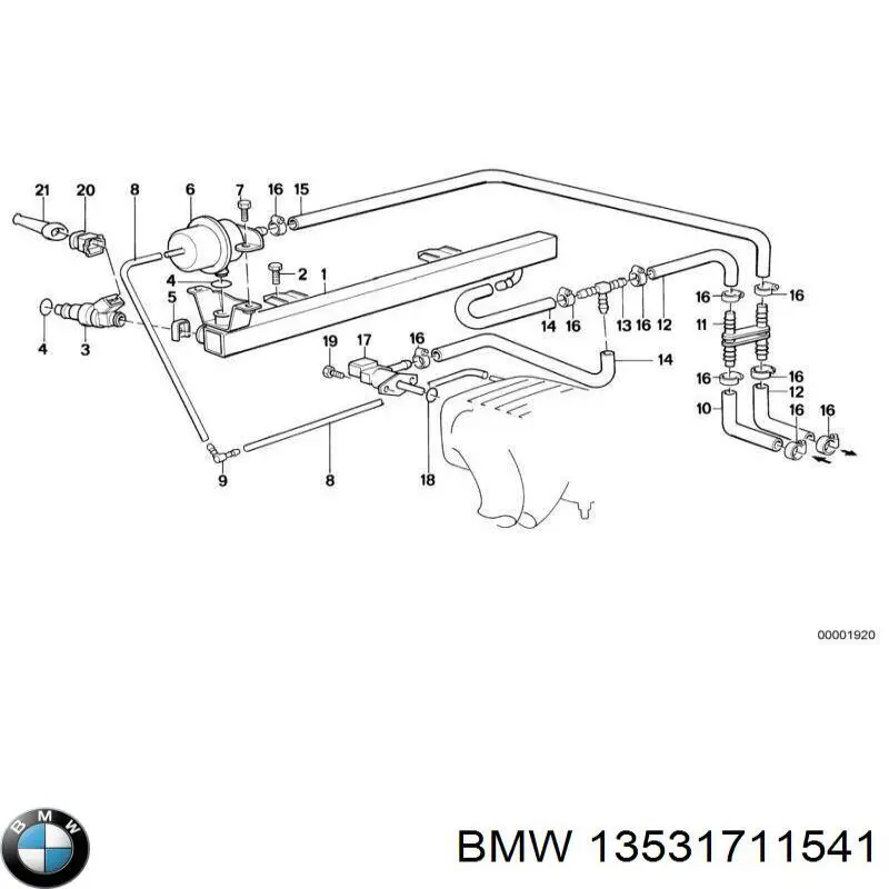 13531711541 BMW Регулятор тиску палива