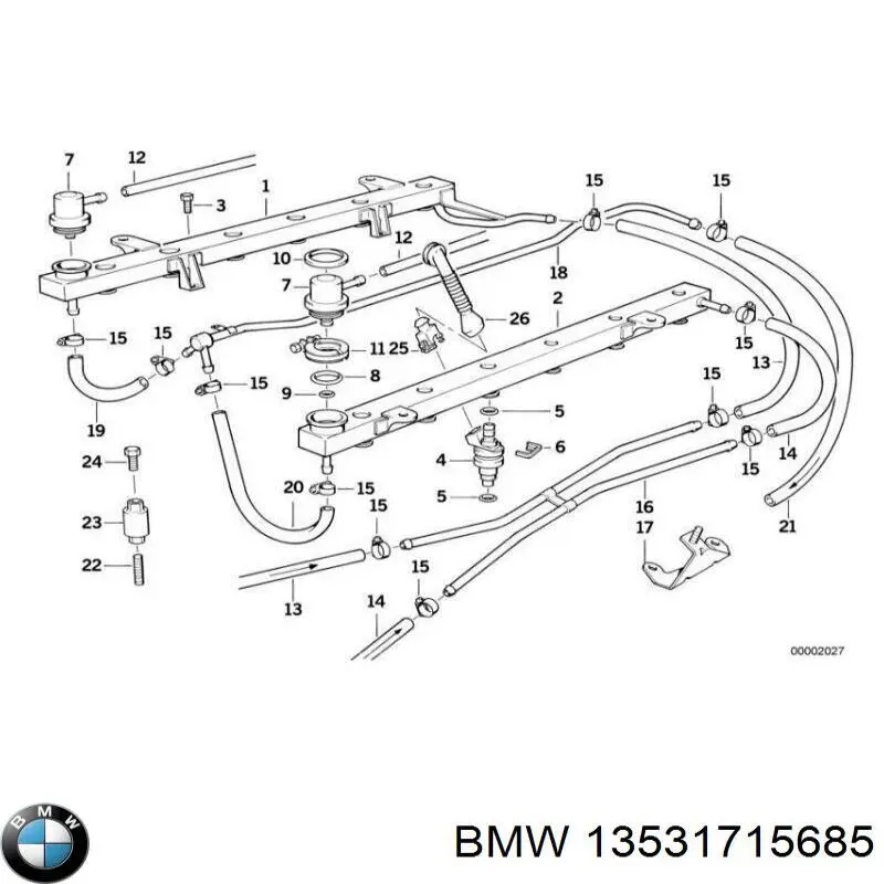 Регулятор тиску палива 13531721992 BMW