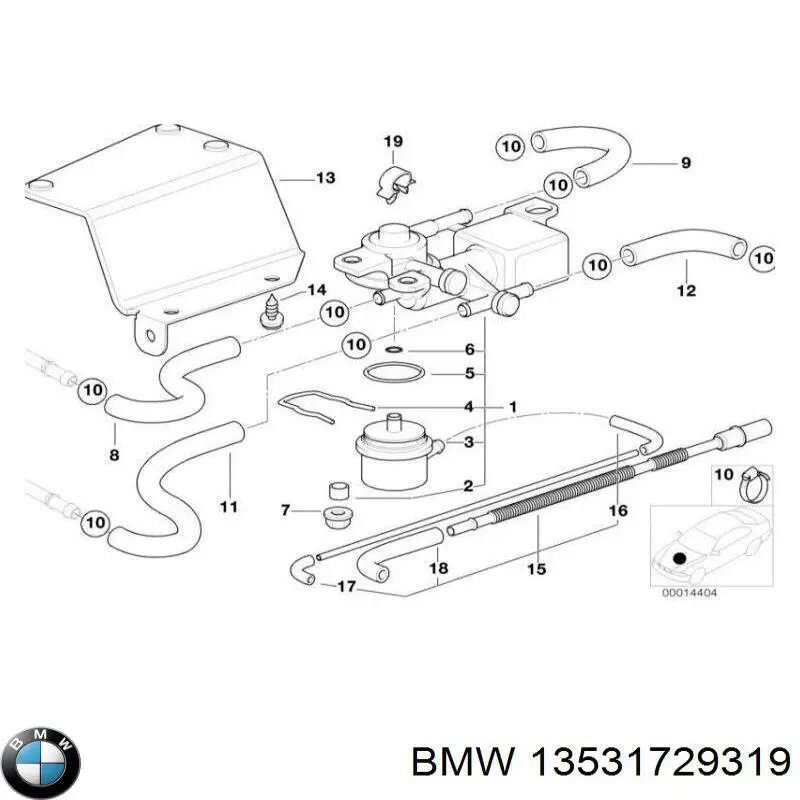 13531729319 BMW регулятор тиску палива