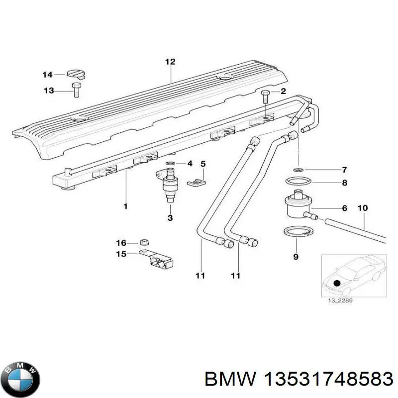 Рампа форсунок системи упорскування палива BMW 13531748583 ціна, від 10.16 USD