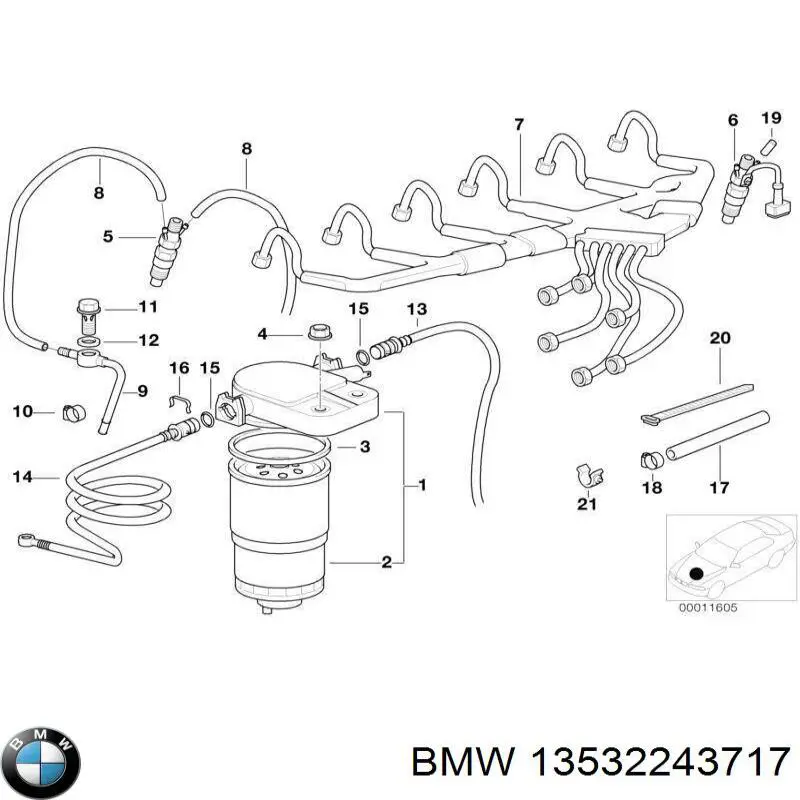 BMW 13532243717 ціна, від 4.93 USD