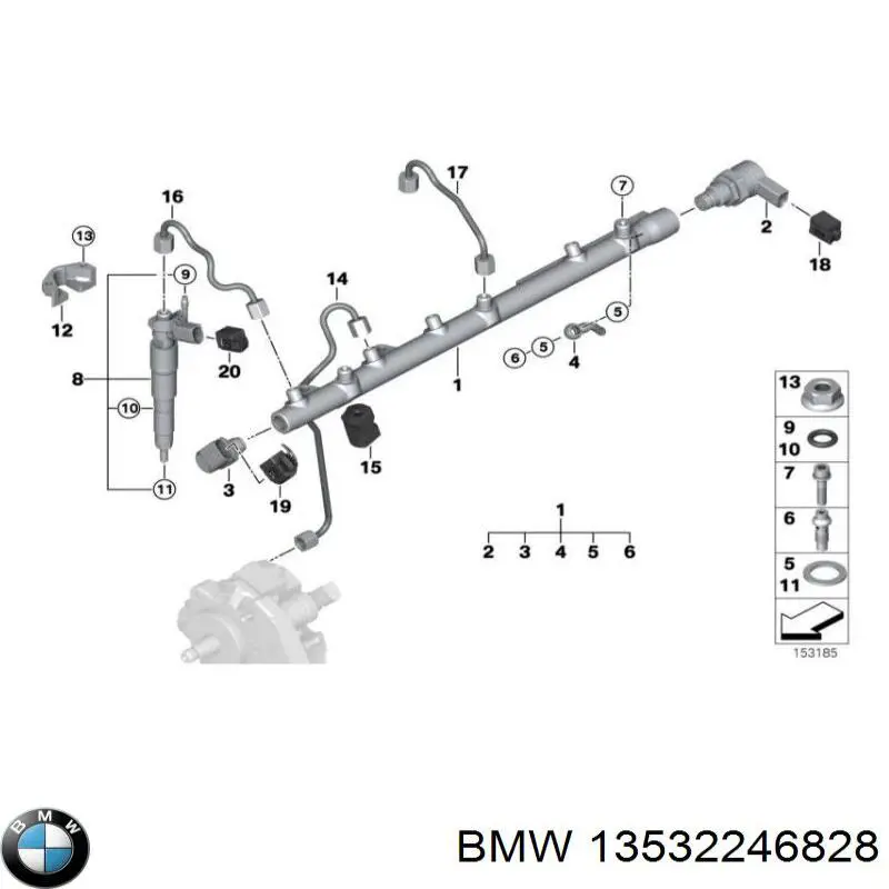 13532247689 BMW форсунка вприску палива