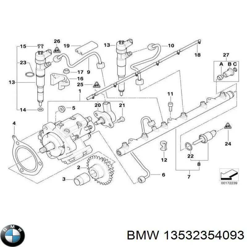 Форсунка вприску палива 0445110007 BMW