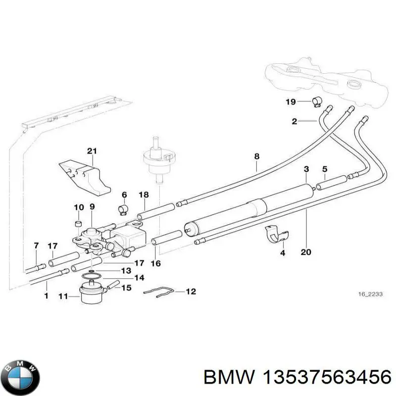 Трубка паливна, зворотня від форсунок BMW 13537563456 ціна, від 25.34 USD