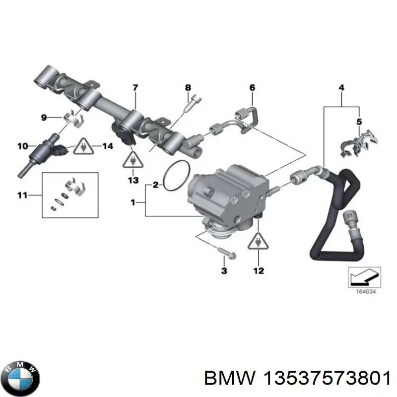 Ремкомплект форсунки BMW 13537573801
